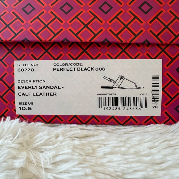 Tory Burch Everly Black Sandals Size: 10.5 Excellent Preowned Condition!! - Picture 8 of 10